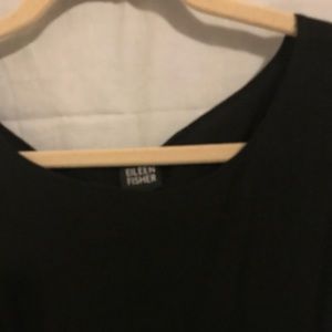 Eileen Fisher Black Sheer Sleeveless Tunic